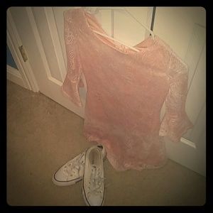 Pink lace dress